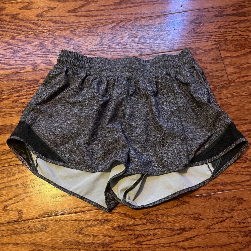 Lululemon Athletica Gray Athletic Shorts with Curved Hem